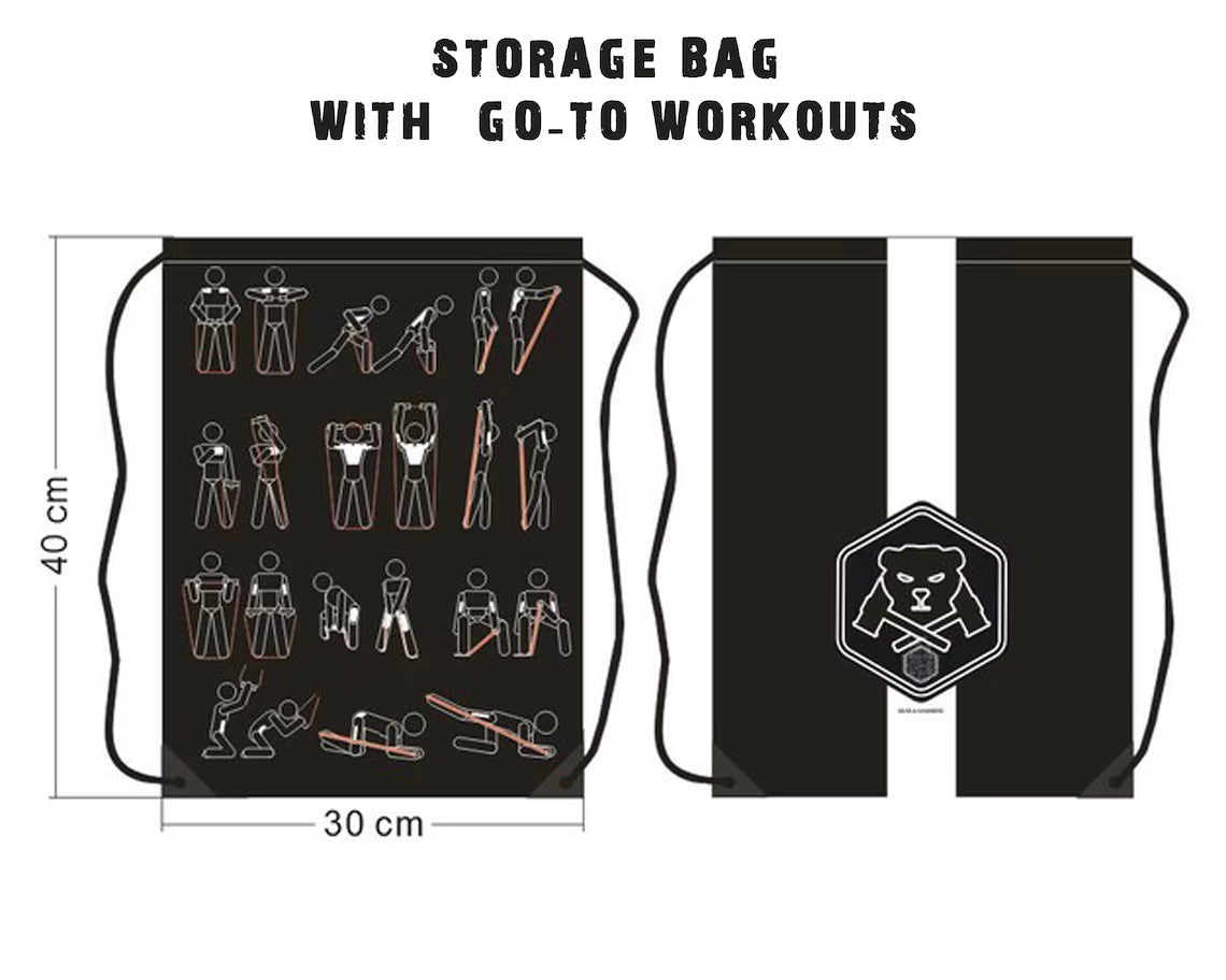 Black Pull Bag for Resistance Bands: Perfect for Organizing and Enhancing Your Resistance Band Workout Ideas